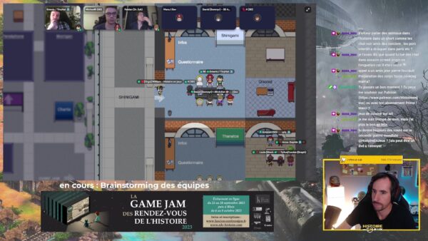 Diffusion en direct de la Game Jam 2023 sur Twitch