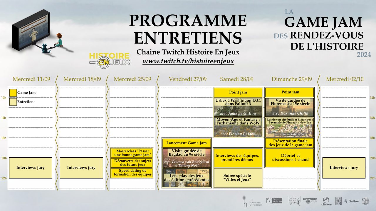 Programme Entretiens villes en jeu(x) RVH Twitch